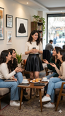 دامن چرم چیندار مشکی کمر پهن